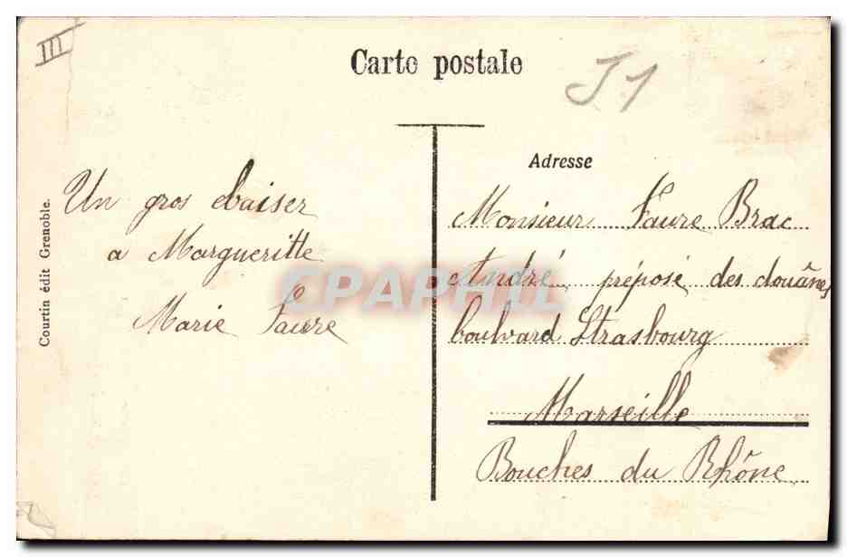 CPA Folklore Alpes Dauphine — Verso