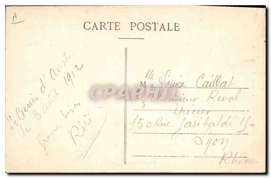 CPA Folklore Savoie Tarentaise  — Verso
