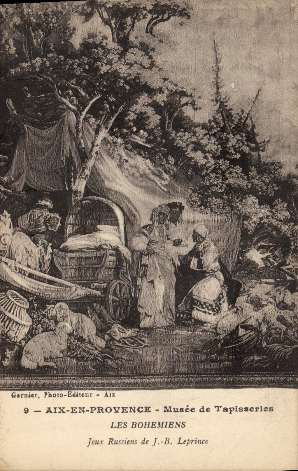 CPA Aix en Provence Musee de tapisseries les bohemiens Jean Russiens JB Leprince Gitan