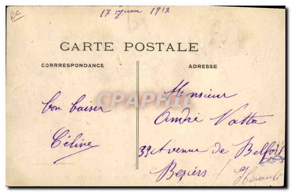 CPA Grande quinzaine Marseillaise La calvacade Roulotte de boheminen Gitan TOP — Rückseite