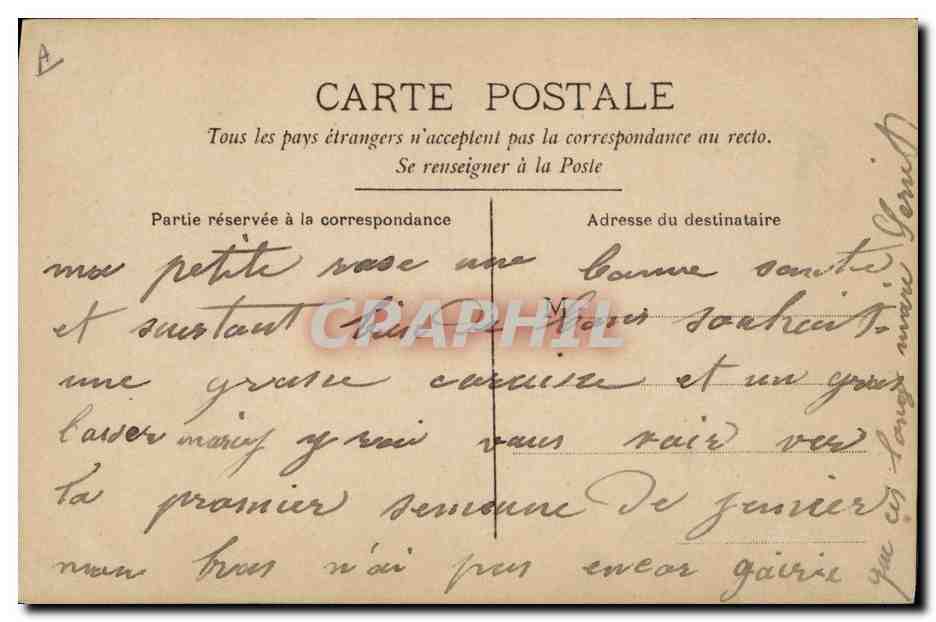 CPA Fantaisie Homme Boite aux lettres — Rückseite
