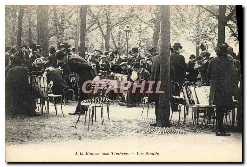 A la Bourse aux Timbres — Les Stands.