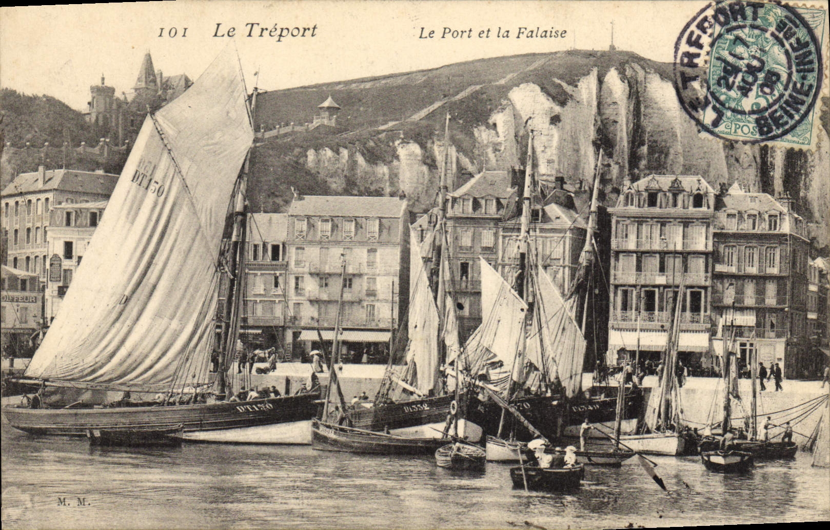 Le Tréport — Le Port et la Falaise — M. M. éditeur, n° 101