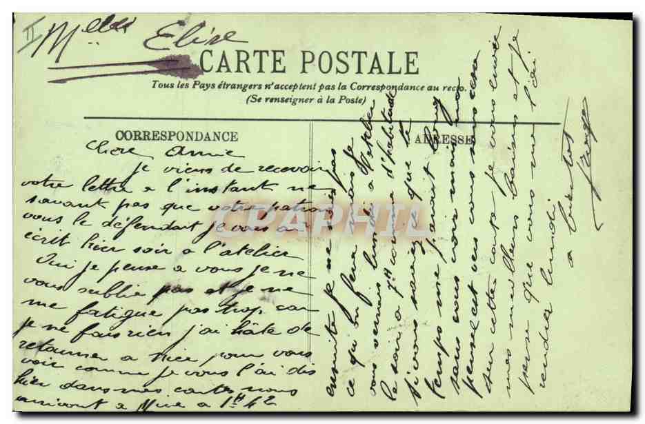 Menton — Le Port et la Ville — LL. n°31 — Verso