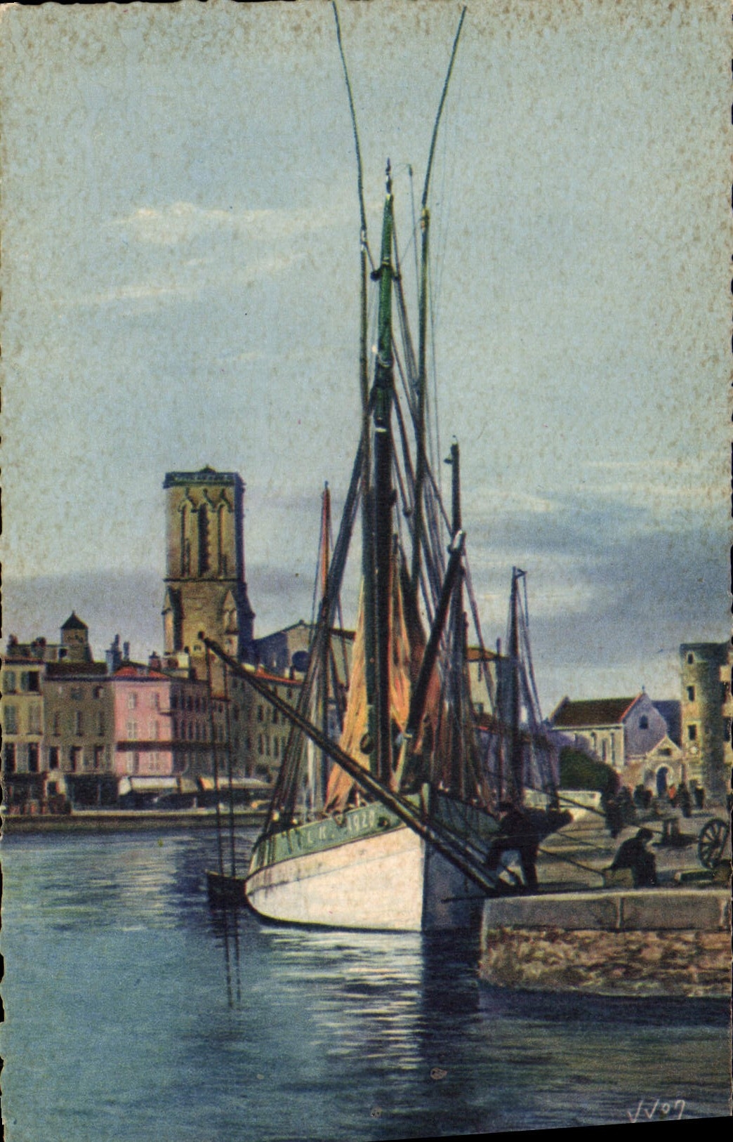 La Rochelle — Le port et l'église Saint-Sauveur — Les éditions d'Art Évon, Paris