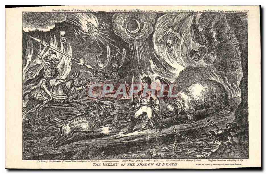 CPA Napoleon 1er The valley of the shadow of death Lion Ours Ane Mule