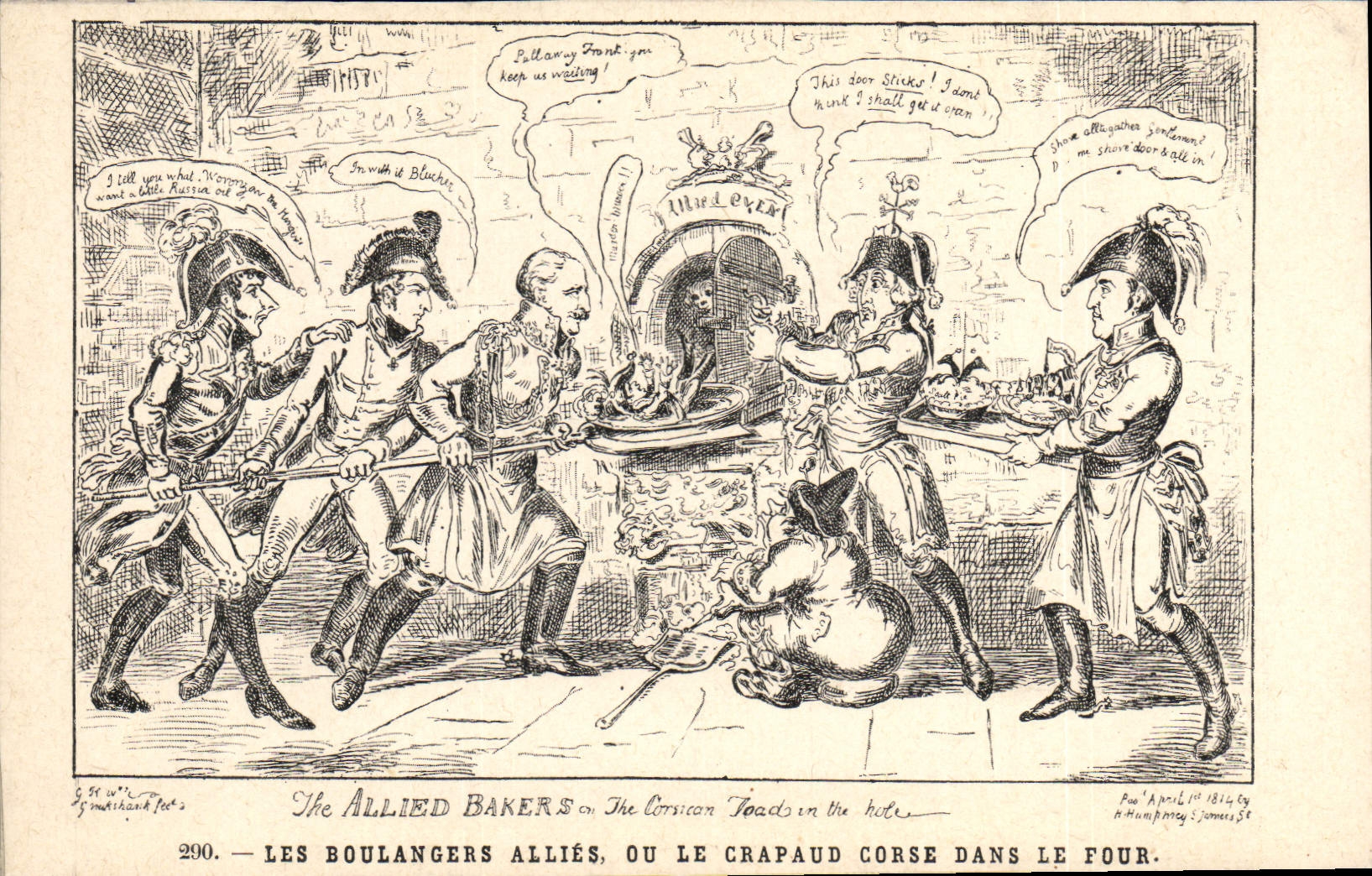 CPA Napoleon 1er Les boulangers allies ou le crapaud Corse dans le four