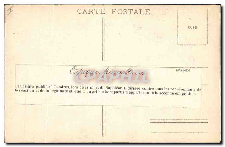 CPA Napoleon 1er  — Rückseite