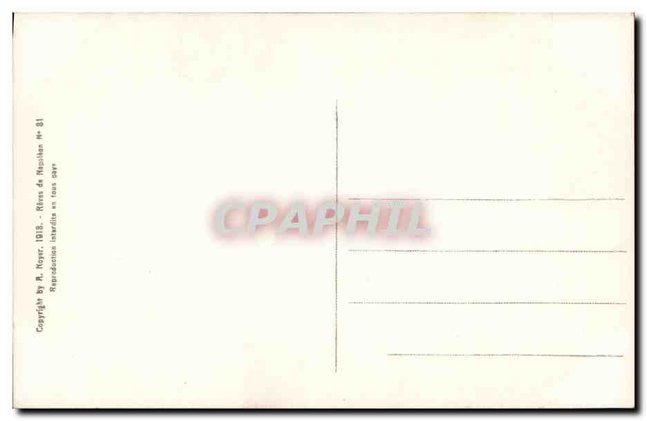 CPA Napoleon 1er a Ste Helene le reve — Back