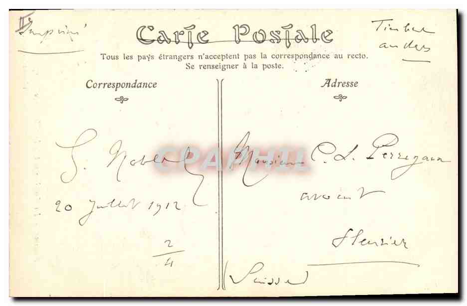 CPA Napoleon 1er Bergane la garnison sort de la ville 29 juillet 1796 — Verso