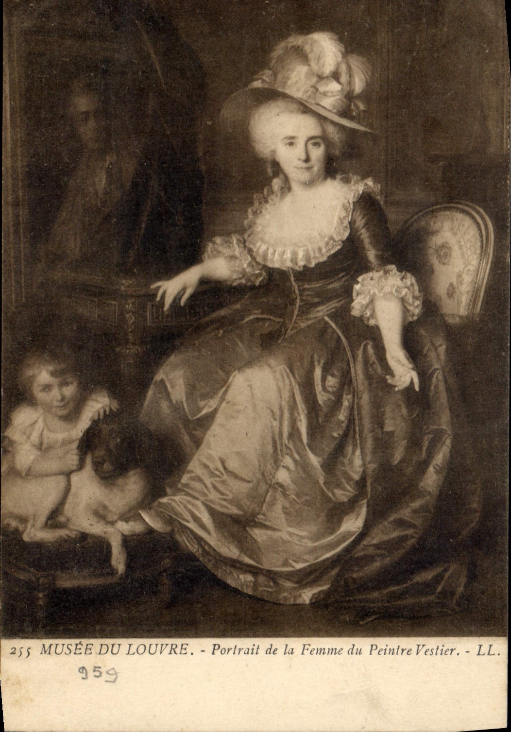 Musée du Louvre — Portrait de la Femme du Peintre Vestier — LL. n° 255
