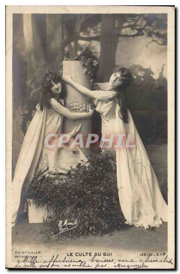 Le Culte du Gui — scène de théâtre — Mlle Spindler, Paris, n° 122/10-S.I.P.