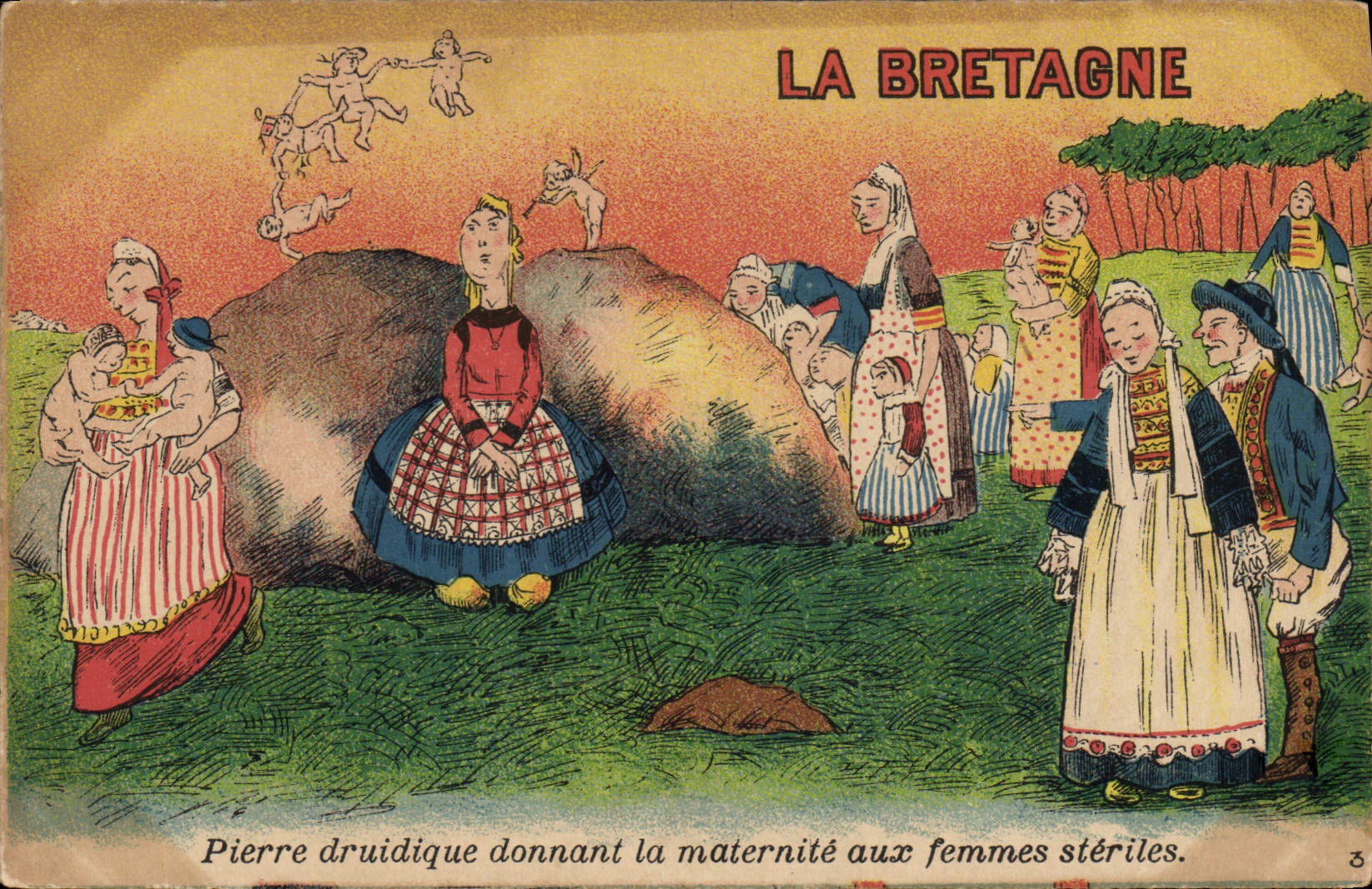 La Bretagne — Pierre druidique donnant la maternité aux femmes stériles — Ardaud & Nozais, NANTES, n°3