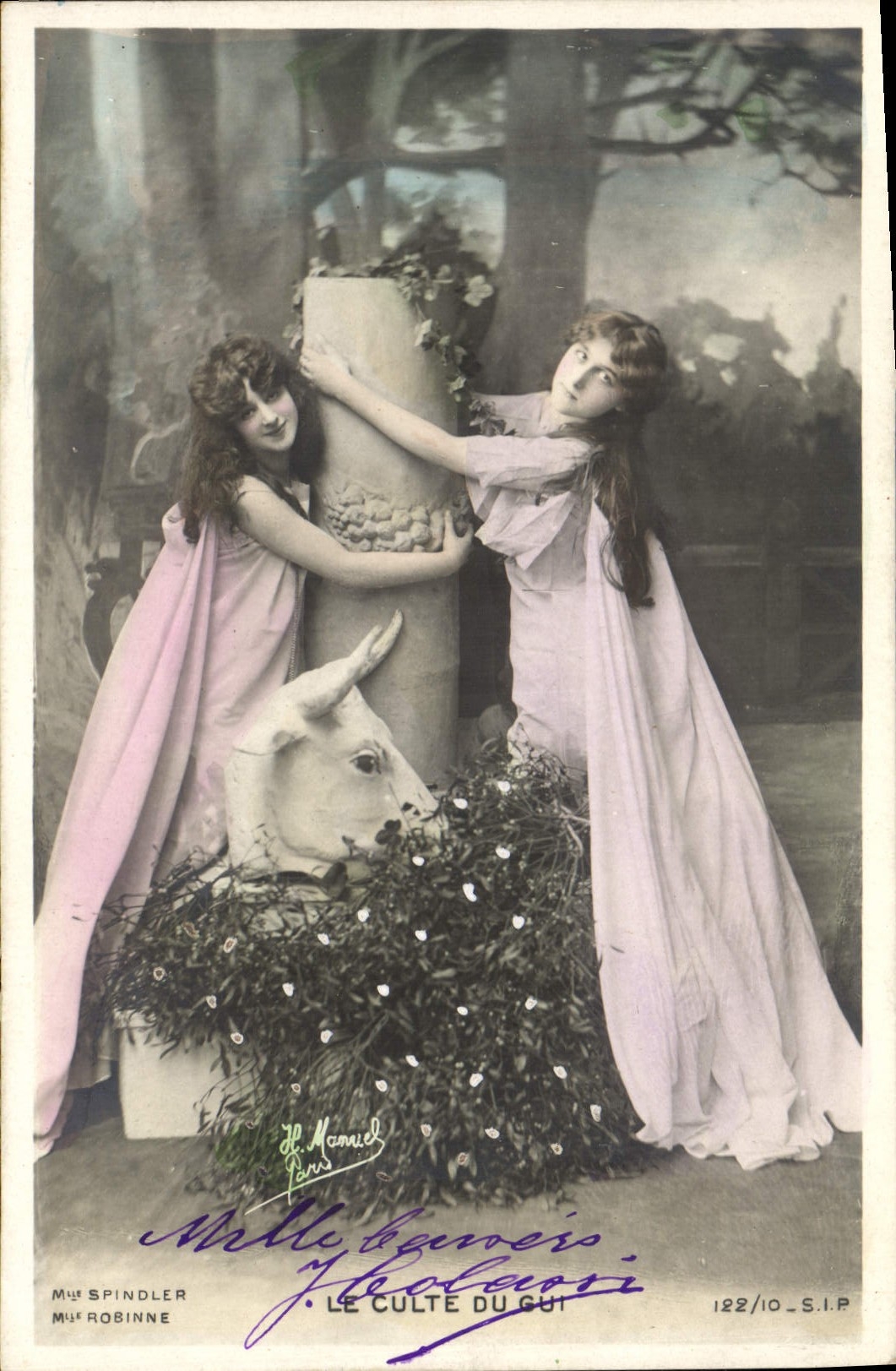 Mlle Spindler et Mlle Robinne — Le Culte du Gui — H. Manich, Paris, n° 122/10 S.I.P.