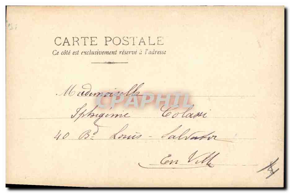 Mlle Spindler et Mlle Robinne — Le Culte du Gui — H. Manich, Paris, n° 122/10 S.I.P. — Verso