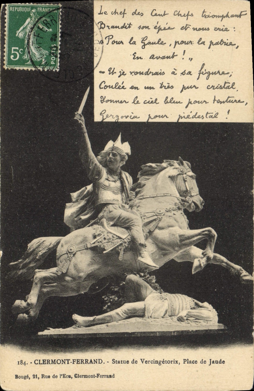 CPA Clermont Ferrand Statue de Vercingetorix Place de Jaude 