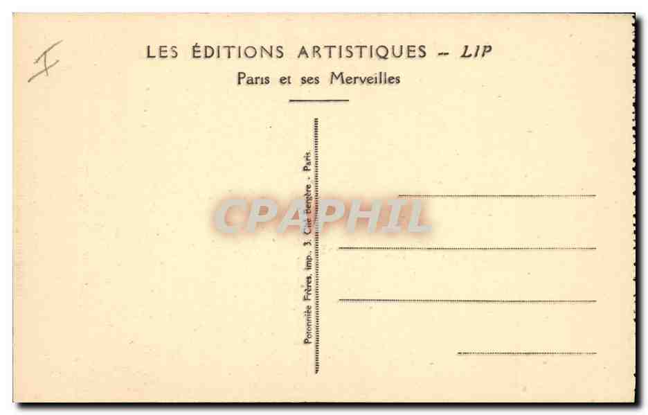 CPA Paris Le Pantheon Vercingetorix Segoffin — Rückseite
