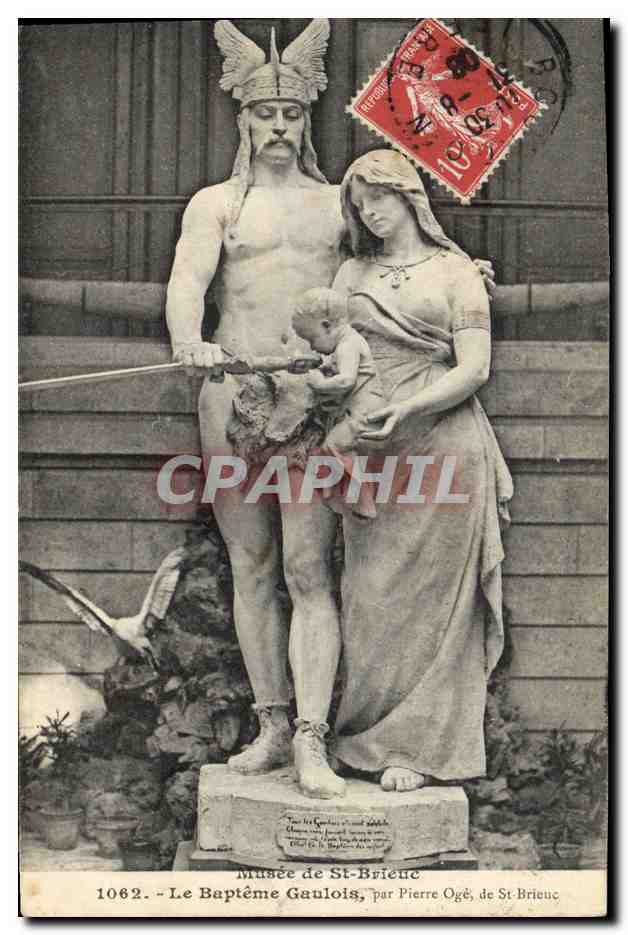 CPA Musee de St Brieuc Le bapteme gaulois 