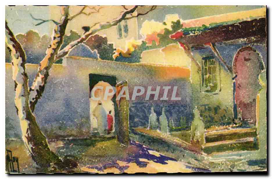 CPA Fantaisie Illustrateur Afrique du Nord Roy Sidi Abderrahmann Alger