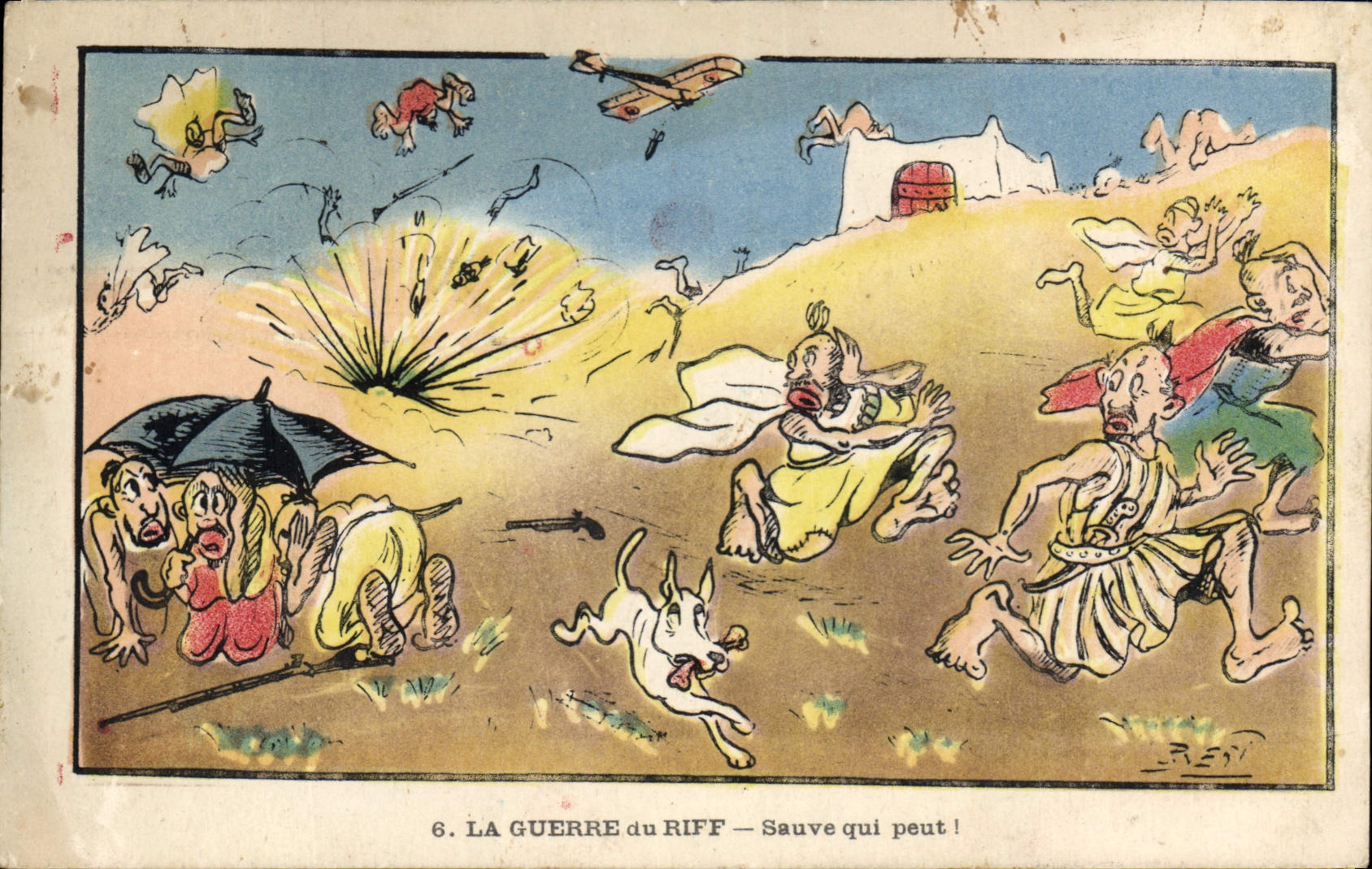 La Guerre du Rif — Sauve qui peut ! — dessin de Ren