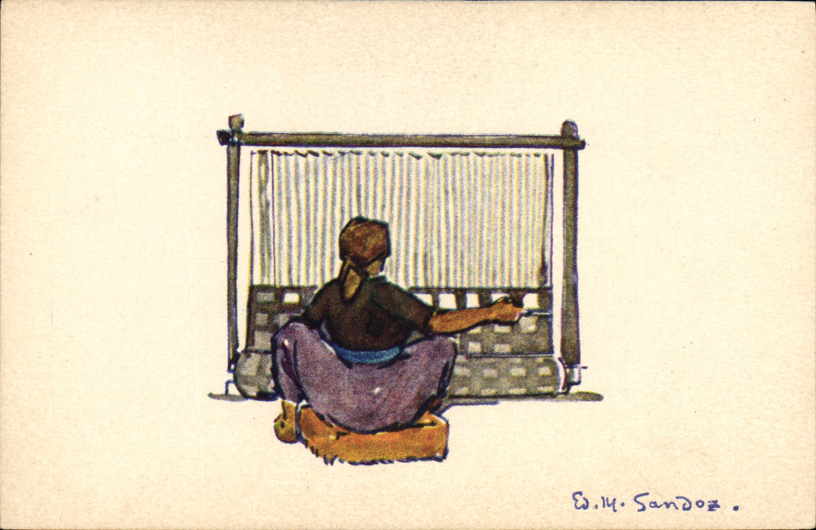 CPA Fantaisie Illustrateur Afrique du Nord 
