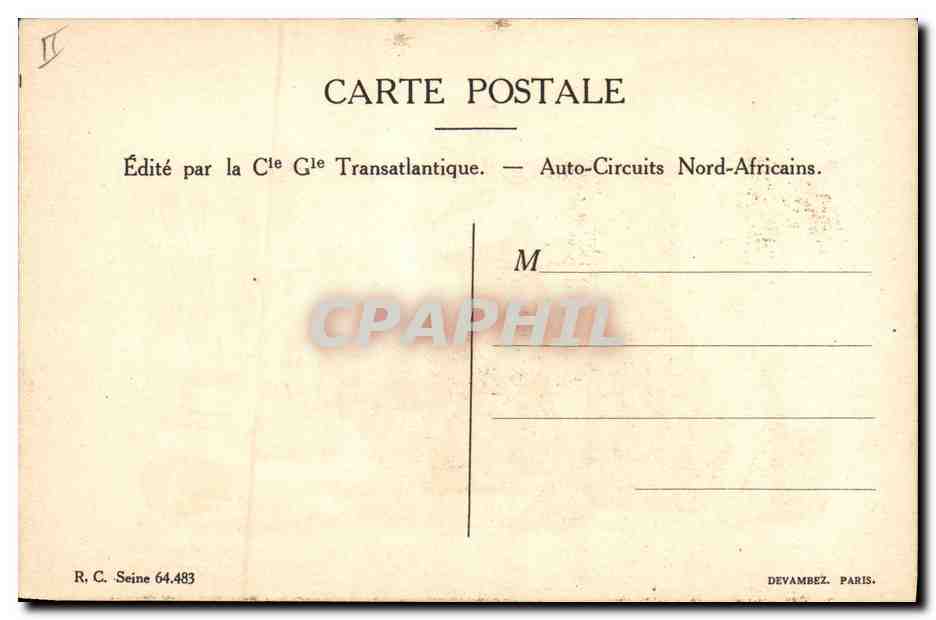 CPA Fantaisie Illustrateur Afrique du Nord  — Rückseite