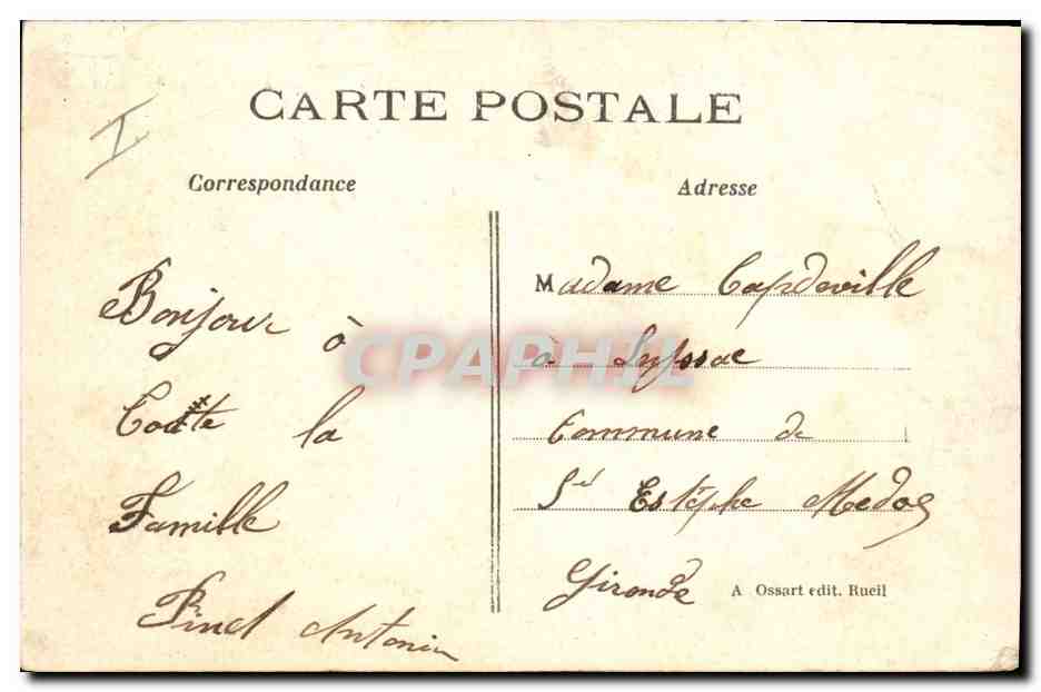 CPA Fantaisie Militaria Le 155 court reposant sur sa servante  — Rückseite