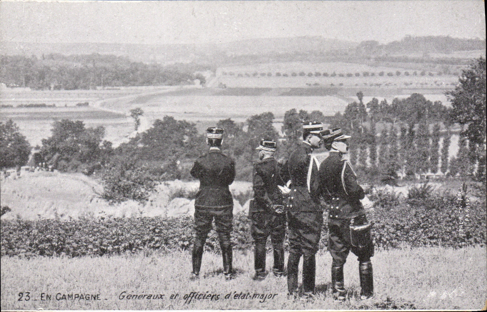 Généraux et officiers d'état-major — En campagne — Éditeur : Frère & Cie, Paris — N° 23