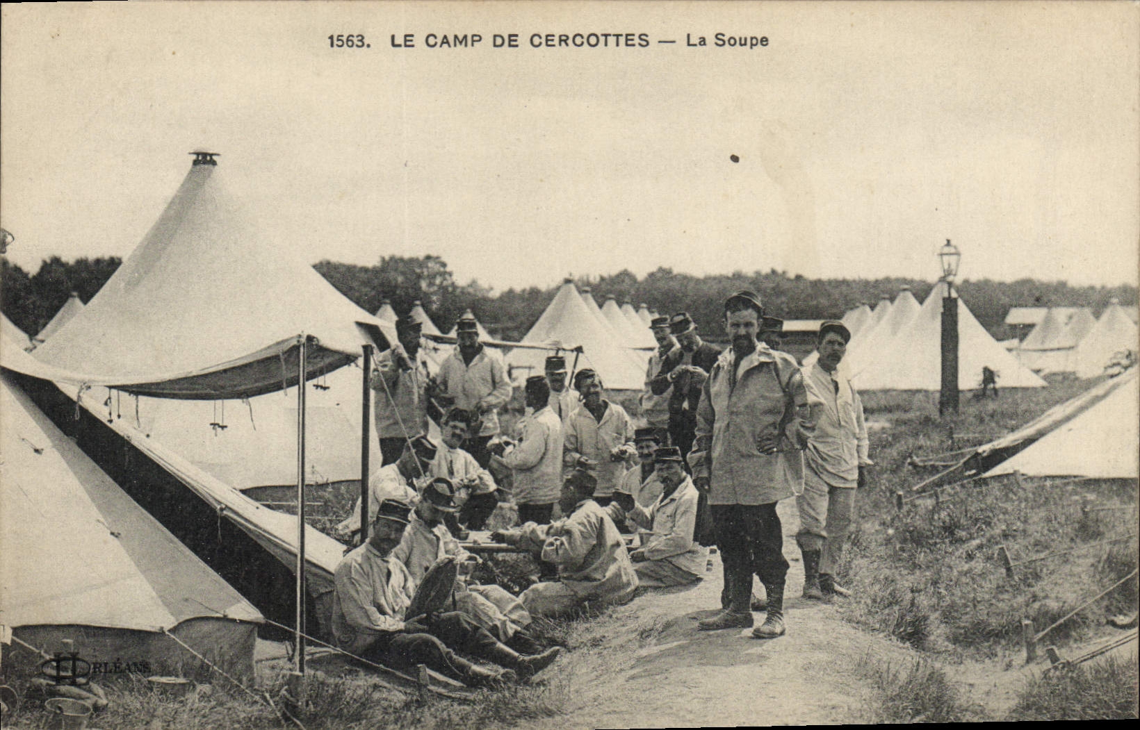 Le Camp de Cercottes — La Soupe — Éditeur DORLÉANS, n° 1563