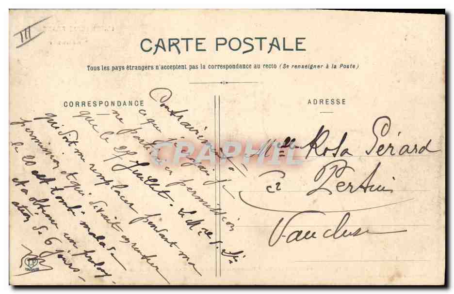 Artillerie de Campagne - Franchissement de talus de route par le canon — 9e Régiment — Phototypie Labouche Frères Toulouse — Reverso