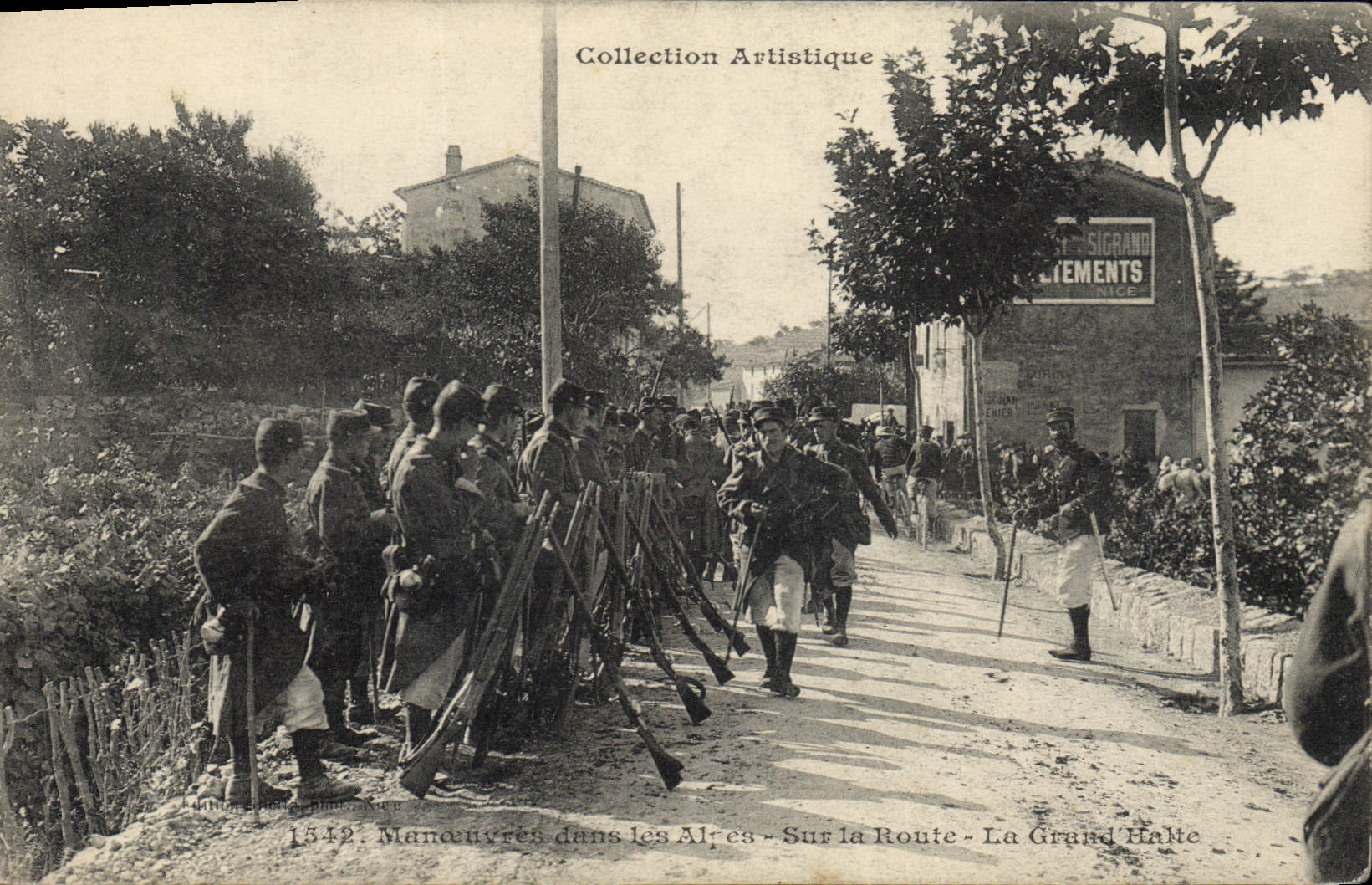 Militärmärsche in den Alpen — Auf der Straße — La Grand Halte — Künstlerische Sammlung, Nr. 1542
