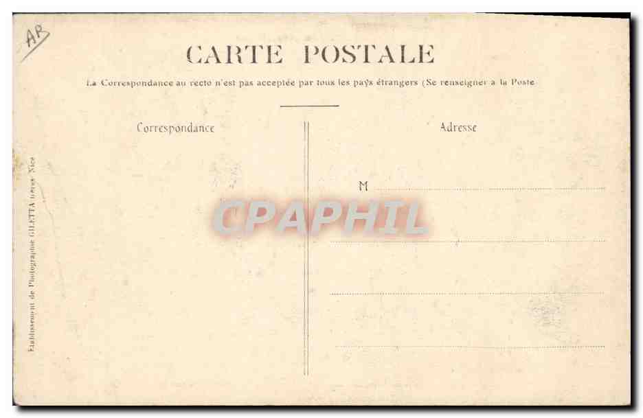 Militärmärsche in den Alpen — Auf der Straße — La Grand Halte — Künstlerische Sammlung, Nr. 1542 — Rückseite