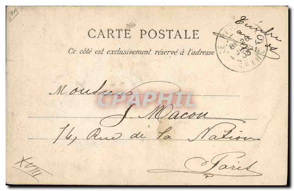 Sergent HOFF — Décédé le 29 Mai 1902 — Remerciements du Comité de Bry-sur-Marne (Seine) — Verso