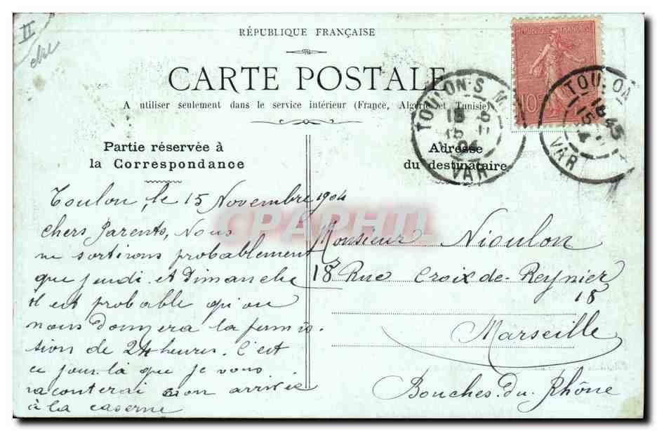 CPA Fantaisie Militaria A la caserne  — Rückseite