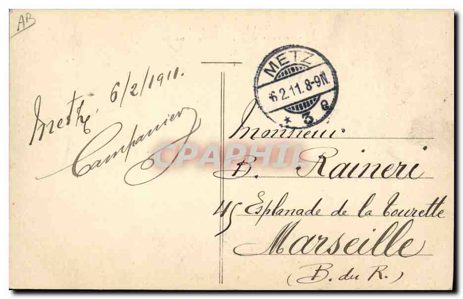 CPA Fantaisie Militaria Deutsches Heer Infanterie  — Verso