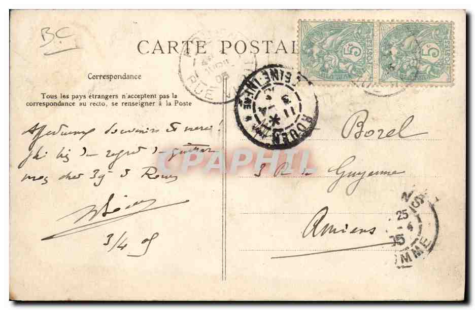 Las Grandes Maniobras del Noroeste — Salida de Oficiales que participaron en el almuerzo ofrecido por el General Hagron al Estado Mayor — G. Borella, Verviers (Bélgica) — Reverso