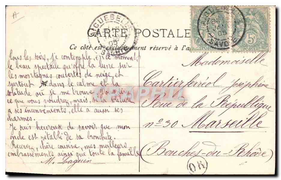CPA Folklore Savoie Albiez le Vieux  — Verso