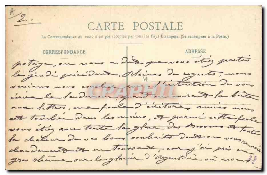 CPA Folklore Savoie Environs d'Albertville — Verso