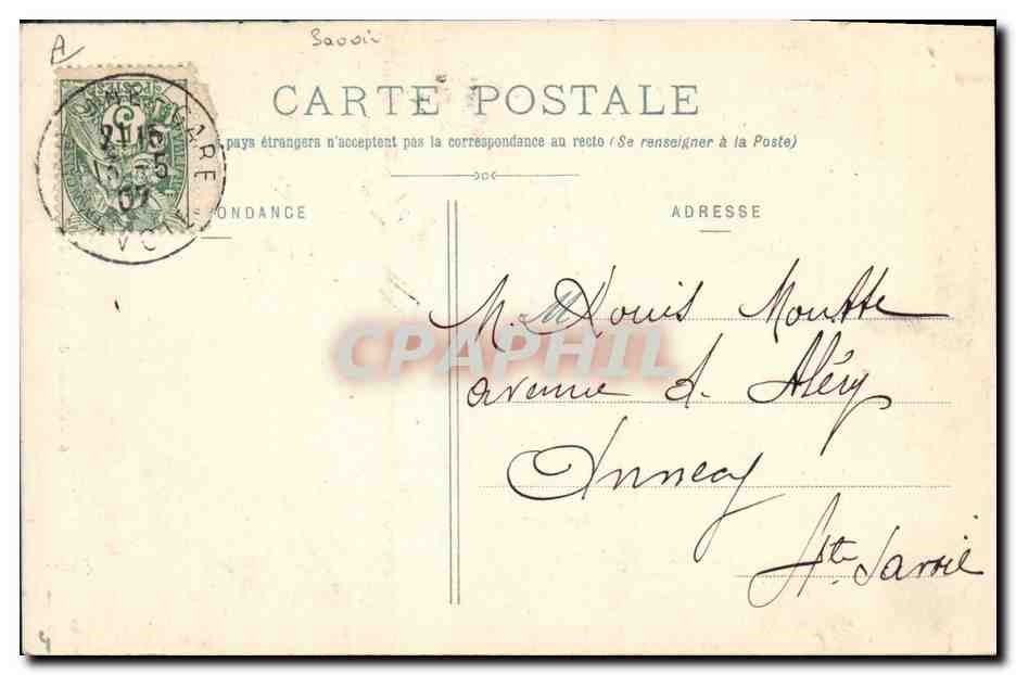 CPA Folklore Savoie Jarrier — Verso