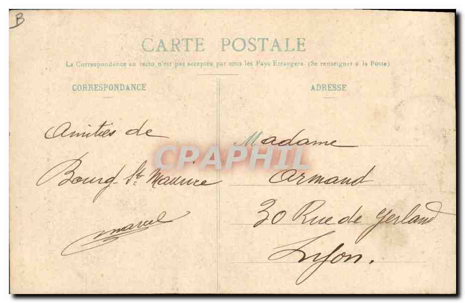 CPA Folklore Savoie Haute Tarentaise Costumes Tarins — Verso