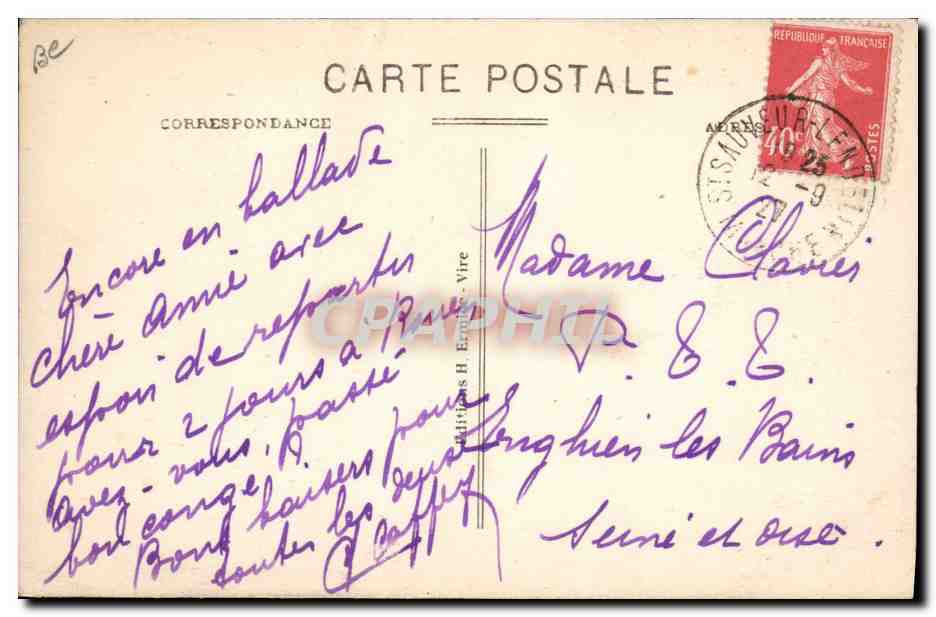CPA Folklore Normandie La traite du soir Vache Ane Mule  — Rückseite