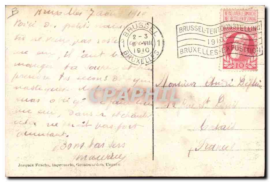CPA Nain Nains Souvenir de la premiere troupe Liliputiens Hongrois Hongrie  — Rückseite