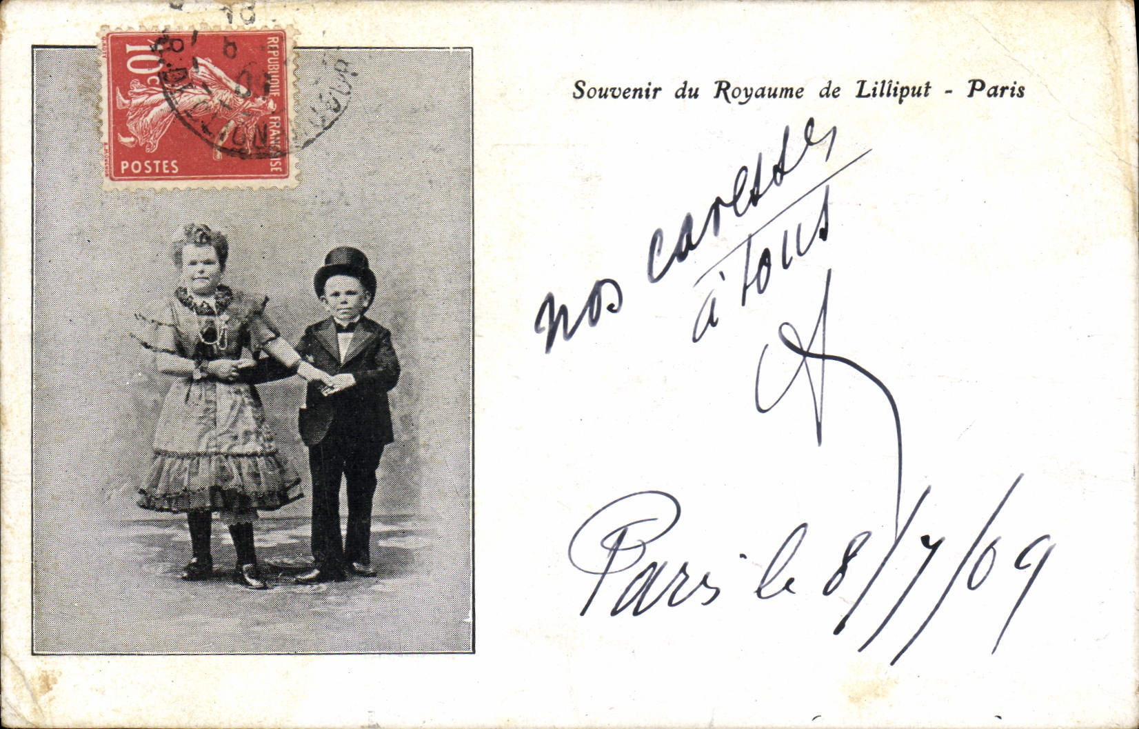 CPA Nain Nains Souvenir du Royaume de Lilliput Paris 