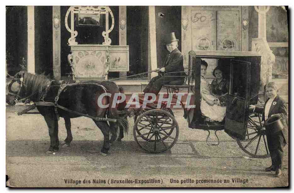 CPA Nain Village des Nains Bruxelles Exposition Une petite promenade au village 