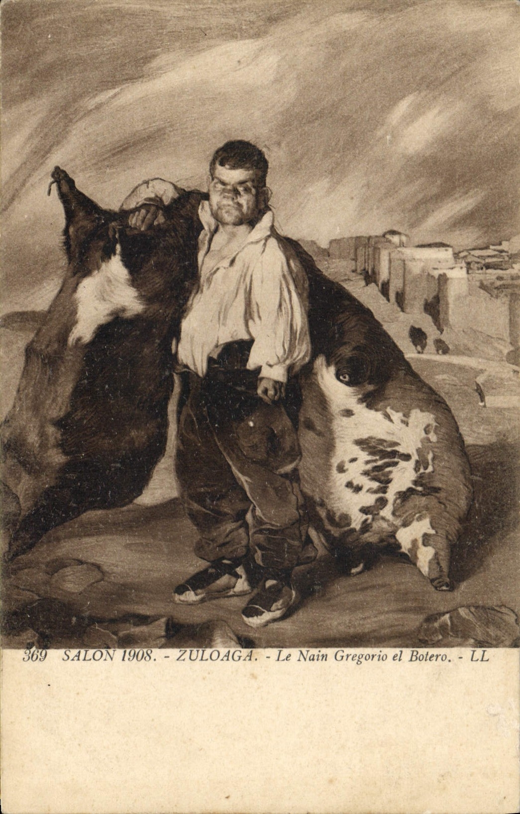 CPA Nain Nains Salon 1908 Zuloaga Le nain Gregorio el Botero