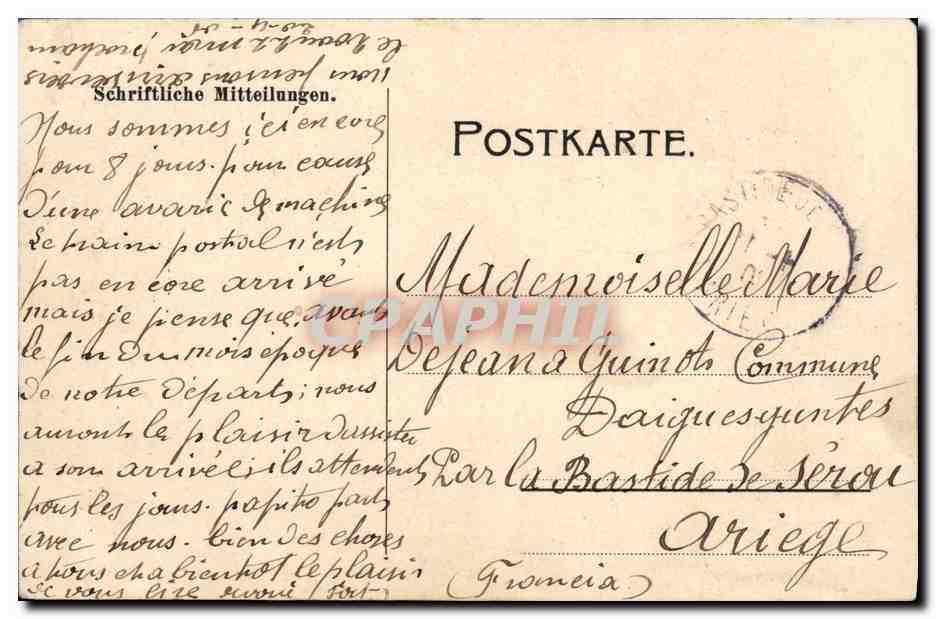 CPA Nain Nains A Strassburger's Liliputaner Strasbourg  — Rückseite