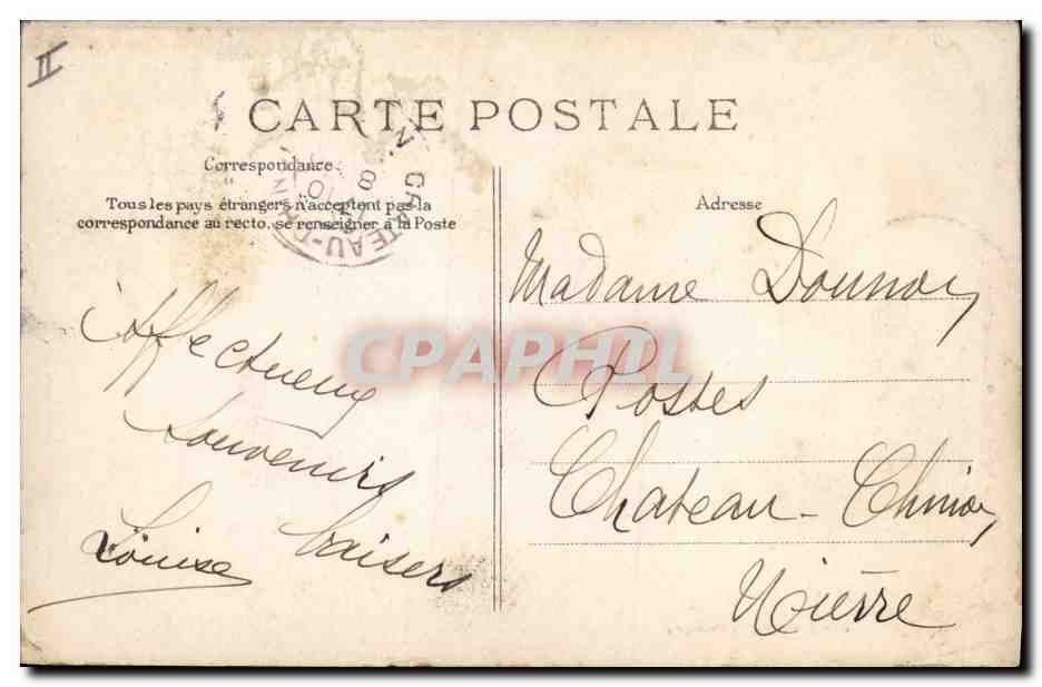 CPA Poste Nantes Hotel des Postes et Telegraphes Clocher de Saint Nicolas — Rückseite