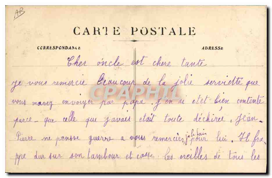 CPA Poste Avignon Hotel des Postes et Rue de la Republique — Rückseite