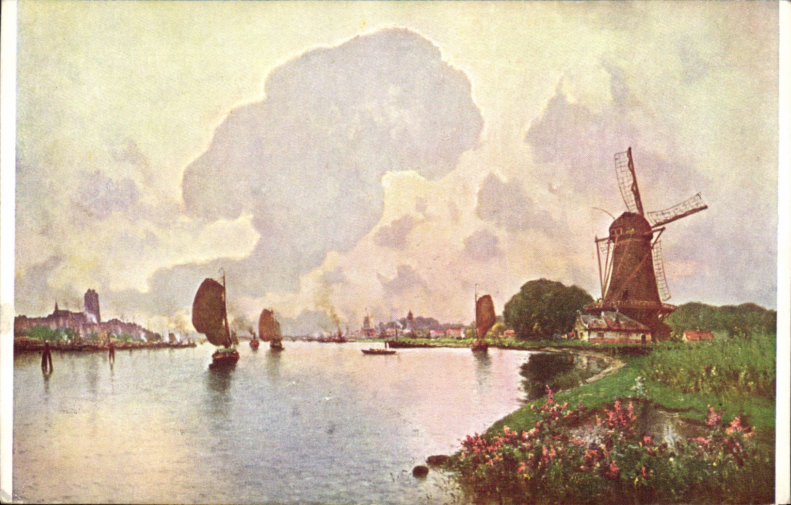 CPA Moulin a vent Le moulin de Dordrecht