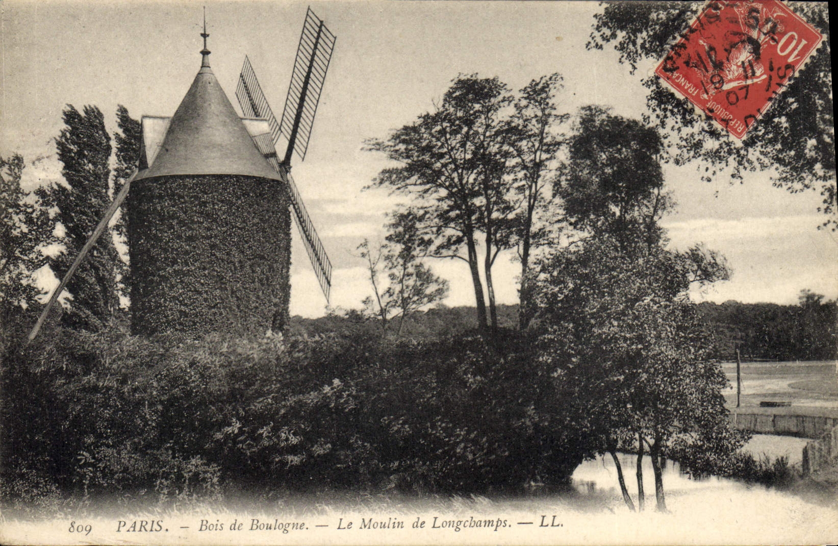 CPA Moulin a vent Paris Bois de Boulogne Le moulin de Longchamps